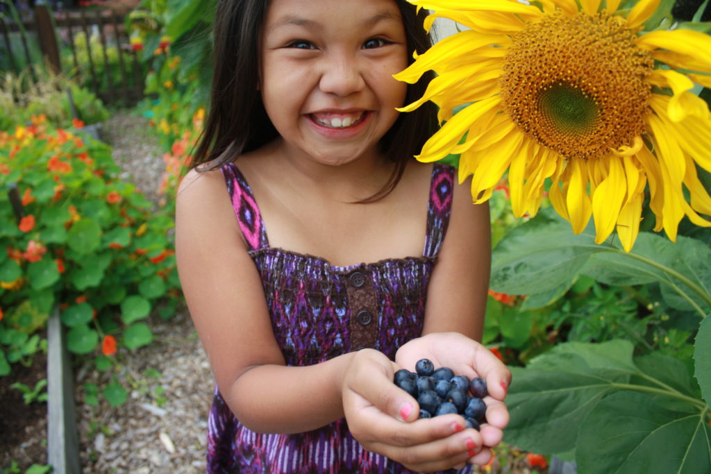 Elena really loves blueberries